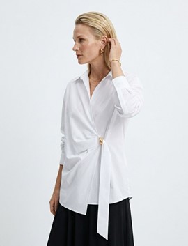 tokalı poplin bluz, 