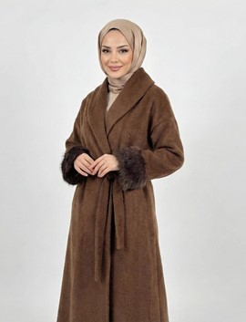 kol kürklü kaban, actueltekstil,kürk,toptansatış,kadıngiyim,toptanmoda,actuel,kaban