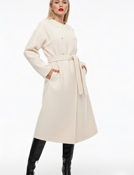 inci düğmeli kaban, kaban,beyazkaban,toptankaban,mertertoptancı,kürk,kadıngiyim,actueltekstil,wholesale